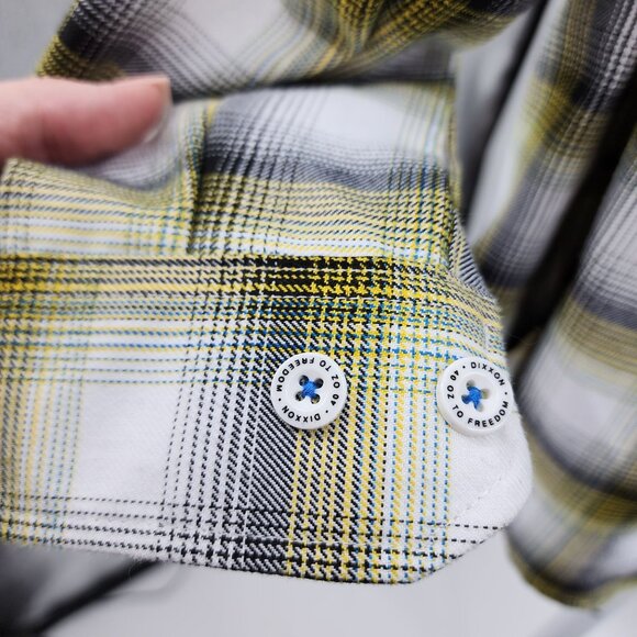 Dixon Flannel Co Sublime Plaid Shirt 2XL Button-Up Rock Band Yellow Black - Picture 3 of 8